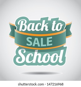 Back to school sale design element. EPS 10 vector, grouped for easy editing. No open shapes or paths.