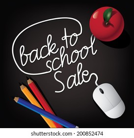 Back to school Sale design. EPS 10 vector. 