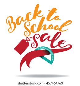 Back to school sale design. EPS 10 vector.