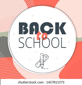 Back to school sale design template - Vector illustration