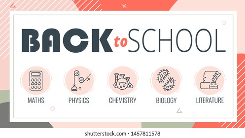 Back to school sale design template - Vector illustration