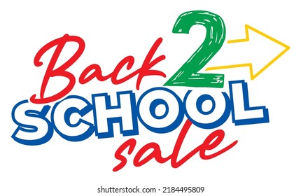 Back To School Sale Graphic | Retail Promotional Poster Resource | Academic Clipart