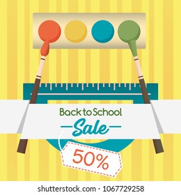 Back to School Sale Illustration