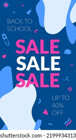 Back to school Sale poster. 
