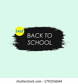 Back to school sale poster background logo icon sign Hand drawn Modern cartoon style design Fashion print clothes apparel greeting invitation card shop store banner badge flyer cover font wallpaper