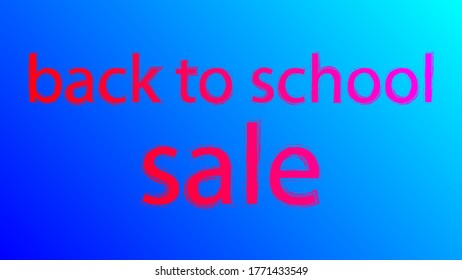 Back to school sale, poster emblem icon
