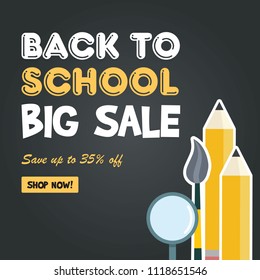 Back to school sale sign