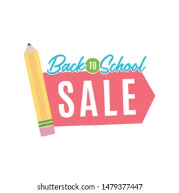 Back To School Sale, School Sale Sign, Office Supplies, Classroom Decoration, Teacher Supplies, Vector Text Illustration Background