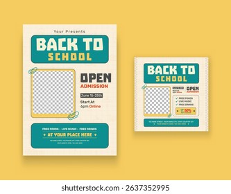 Back to School Sale Social Media, Story, and Flyer Set Template