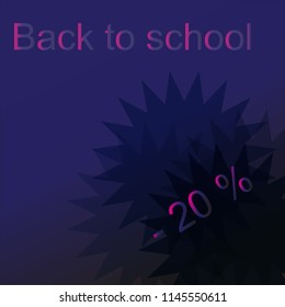 Back to school sale special offer poster