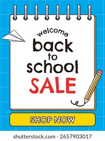 Plantilla de venta de regreso a la escuela