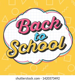 Back to school sale template design with yellow background