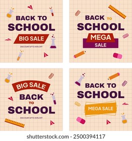 back to school sale template for social media