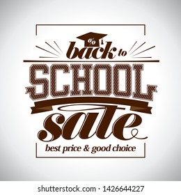 Back to school sale vector banner, best price and good choice