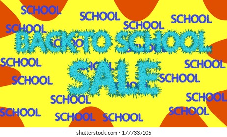 Back to school sale vector design.Vector illustration.Concept of education.Sale concept.Vector illustration card