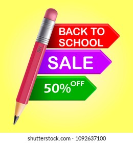 Back to school sale . vector illustration