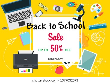 Back to school sale vector illustrator ep5