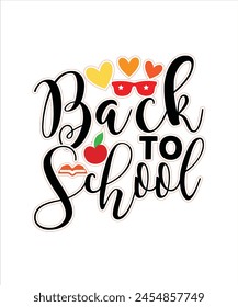 back to school Scholl for typography tshrit Design Print Ready Eps cut file Free Download.eps
