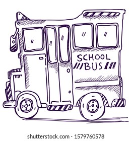 back to school, schoolbus, doodle