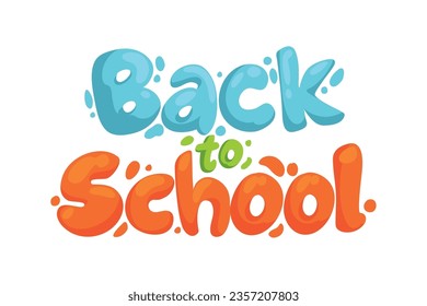 back to school script font icon isolated