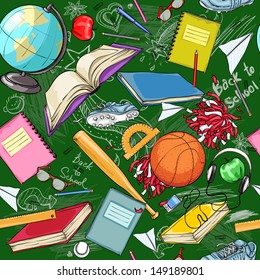 Back to School seamless background