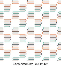 Back to school seamless background pattern. Vector illustration.Seamless school background with linear icons. Education style. Cute back to school colorful background