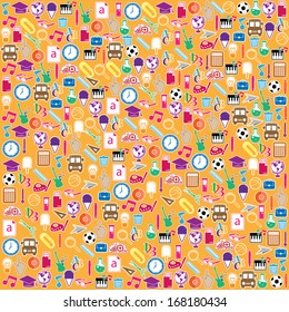 Back to School Seamless children background 