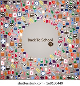 Back to School Seamless children background 