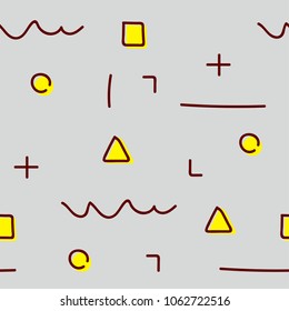 back to school - seamless geometric pattern