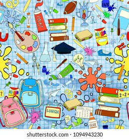 Back To School Seamless Pattern