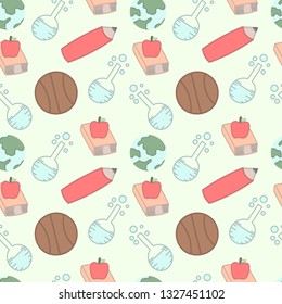 Back to school seamless pattern