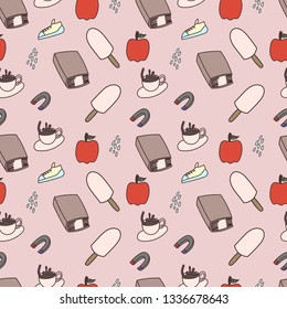 Back to school seamless pattern