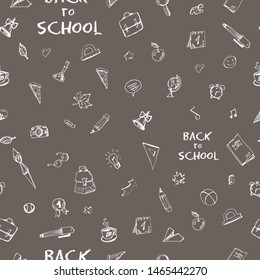 back to school seamless pattern