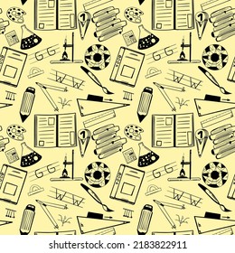 back to school seamless pattern. 