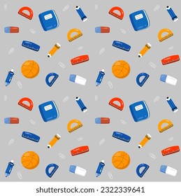 Back to school seamless pattern