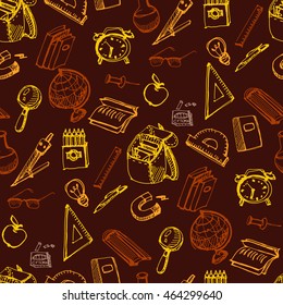 Back to school seamless pattern