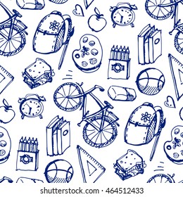 Back to school seamless pattern