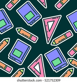 Back to school seamless pattern