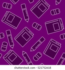 Back to school seamless pattern