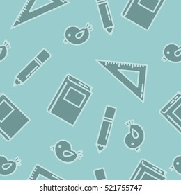 Back to school seamless pattern