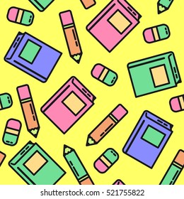 Back to school seamless pattern