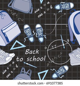 Back to school seamless pattern