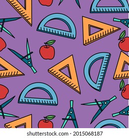 back to school seamless pattern background