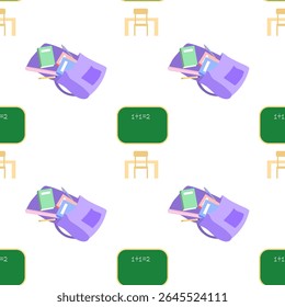 Back to school seamless pattern background