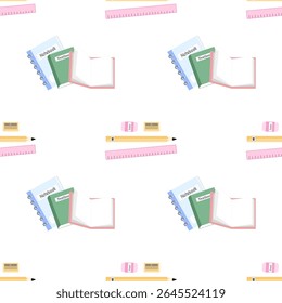 Back to school seamless pattern background