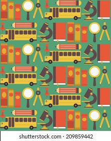 back to school seamless pattern design. vector illustration