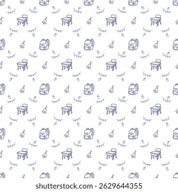 Back to school seamless pattern set. Vector illustration design digital file download for print, printable, wallpaper, background, mockup, backdrop, textile and many projects. 