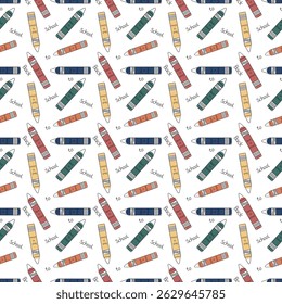 Back to School seamless pattern set. Vector illustration design digital file download for print, printable, wallpaper, background, backdrop, decoration, mockup, textile and many projects.