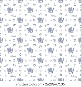 Back to School seamless pattern set. Vector illustration design digital file download for print, printable, wallpaper, background, backdrop, decoration, mockup, textile and many projects.