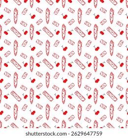 Back to School seamless pattern set. Vector illustration design digital file download for print, printable, wallpaper, background, backdrop, decoration, mockup, textile and many projects.